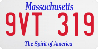 MA license plate 9VT319