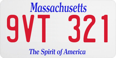 MA license plate 9VT321