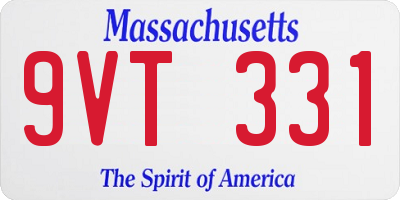 MA license plate 9VT331