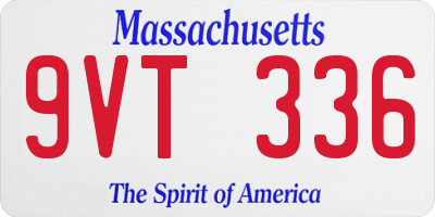 MA license plate 9VT336