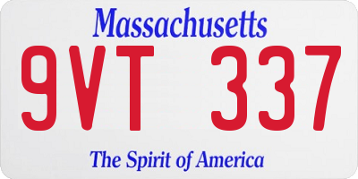MA license plate 9VT337