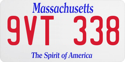 MA license plate 9VT338