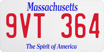 MA license plate 9VT364