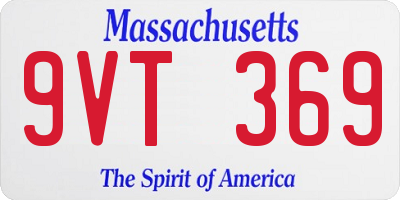 MA license plate 9VT369