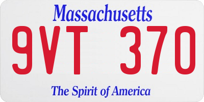 MA license plate 9VT370