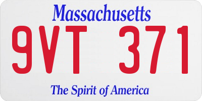 MA license plate 9VT371