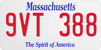 MA license plate 9VT388