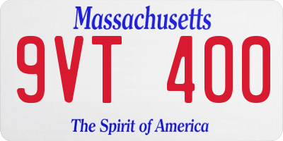 MA license plate 9VT400