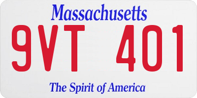 MA license plate 9VT401