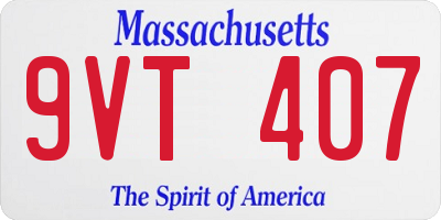 MA license plate 9VT407