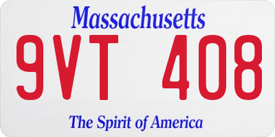MA license plate 9VT408
