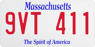 MA license plate 9VT411