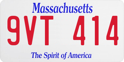 MA license plate 9VT414