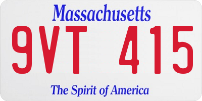 MA license plate 9VT415