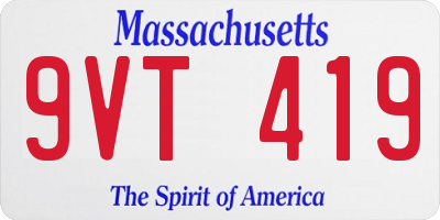 MA license plate 9VT419