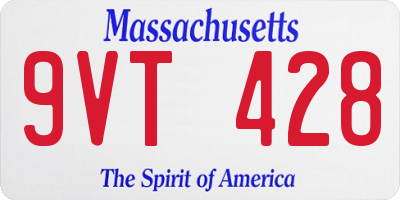 MA license plate 9VT428