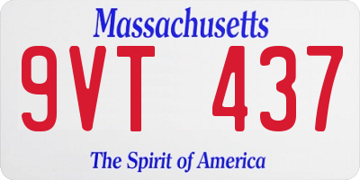 MA license plate 9VT437
