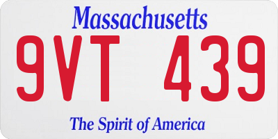 MA license plate 9VT439