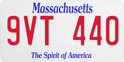 MA license plate 9VT440