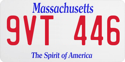 MA license plate 9VT446