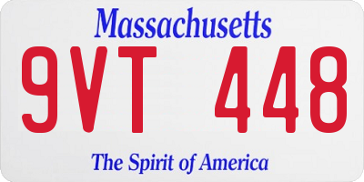 MA license plate 9VT448