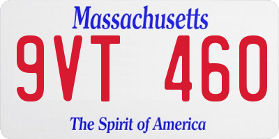 MA license plate 9VT460