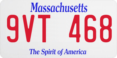 MA license plate 9VT468