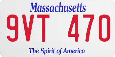 MA license plate 9VT470