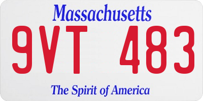 MA license plate 9VT483