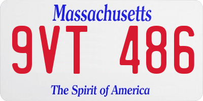 MA license plate 9VT486