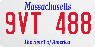 MA license plate 9VT488
