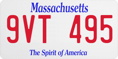 MA license plate 9VT495