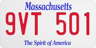 MA license plate 9VT501