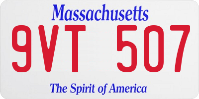 MA license plate 9VT507