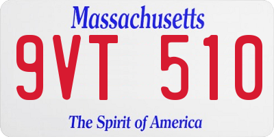 MA license plate 9VT510