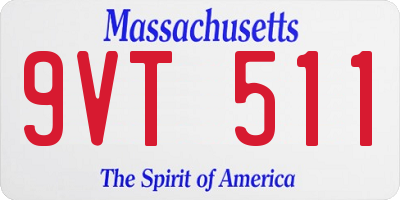 MA license plate 9VT511
