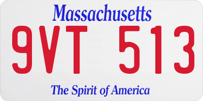 MA license plate 9VT513