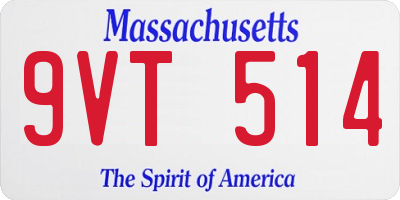 MA license plate 9VT514