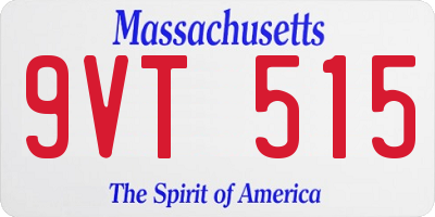 MA license plate 9VT515