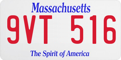 MA license plate 9VT516