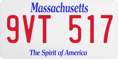 MA license plate 9VT517