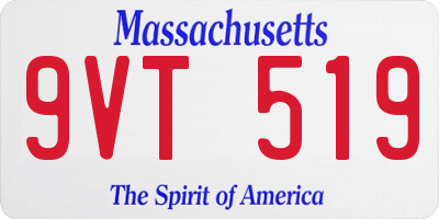 MA license plate 9VT519