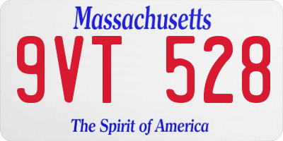 MA license plate 9VT528