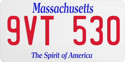 MA license plate 9VT530