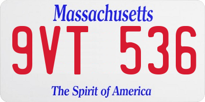 MA license plate 9VT536