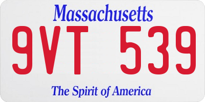 MA license plate 9VT539