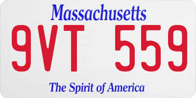 MA license plate 9VT559