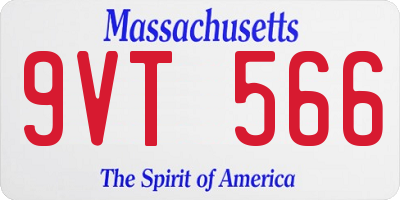 MA license plate 9VT566