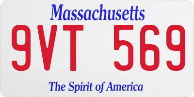 MA license plate 9VT569
