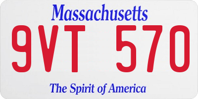 MA license plate 9VT570